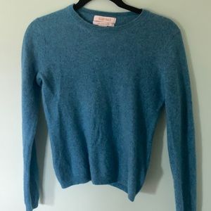 Ellen Tracy 100% blue cashmere sweater